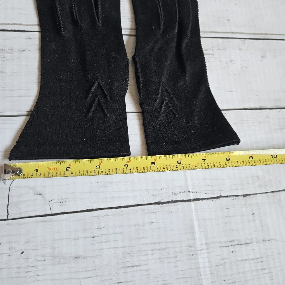 Vintage‎ Hansen Nylon Black Gloves Size 7